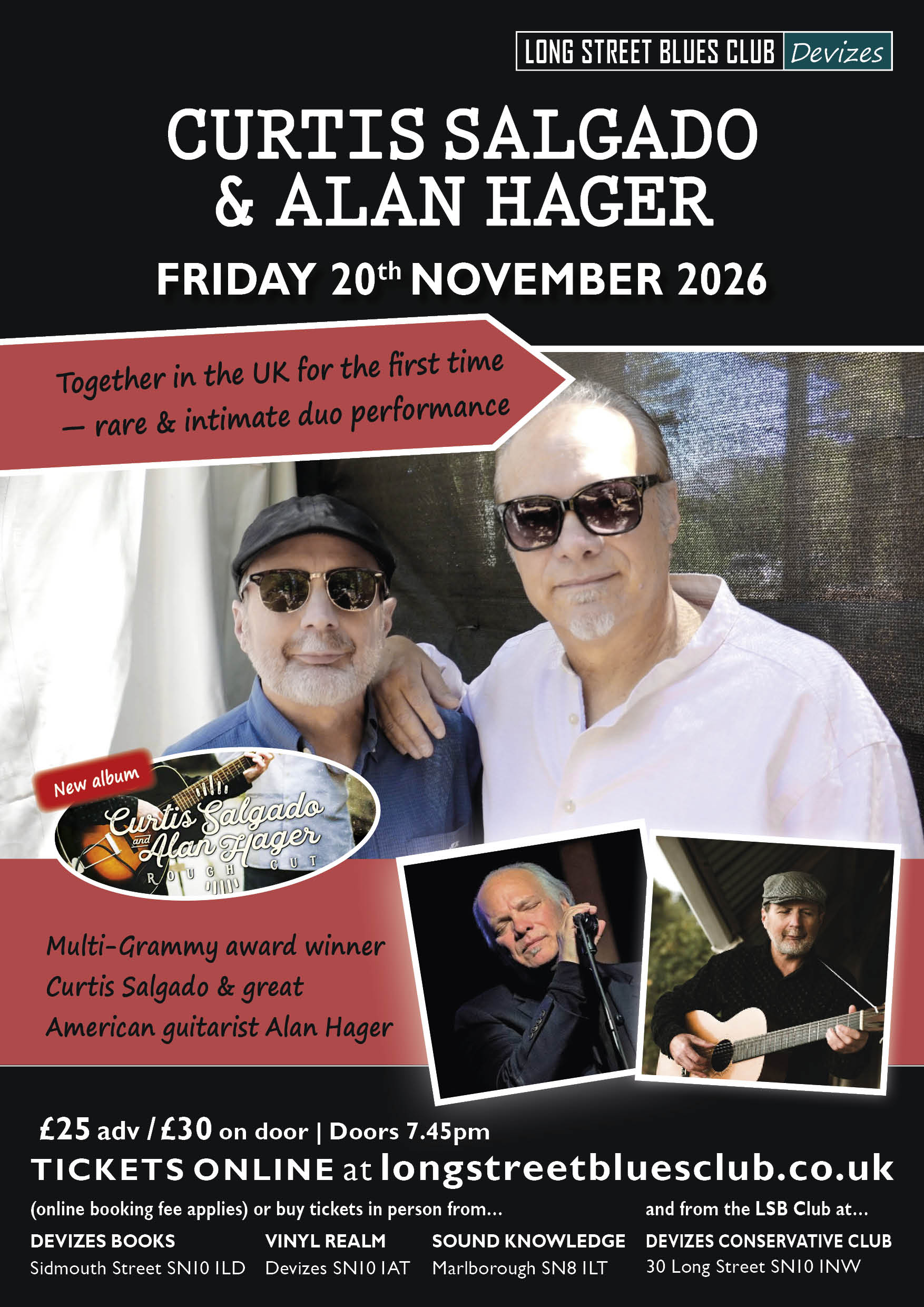 Curtis Salgado and Alan Hager poster Devizes November 2026