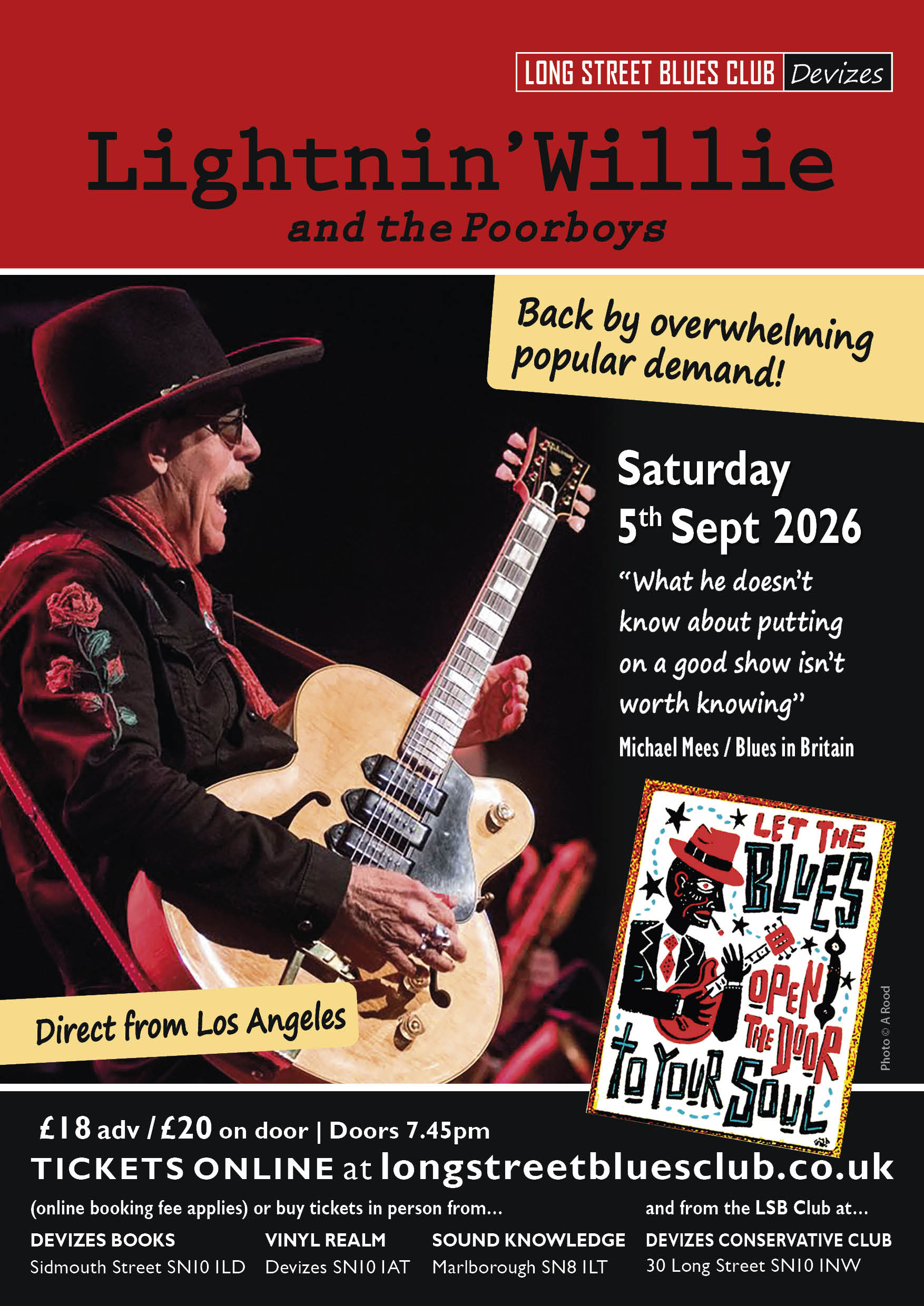 Lightnin' Willie gig poster Devizes 2026