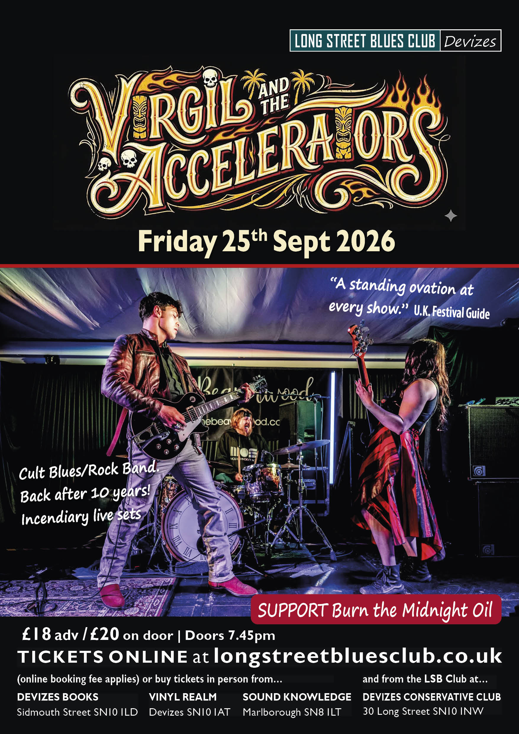 Virgil and The Accelerators band logo.